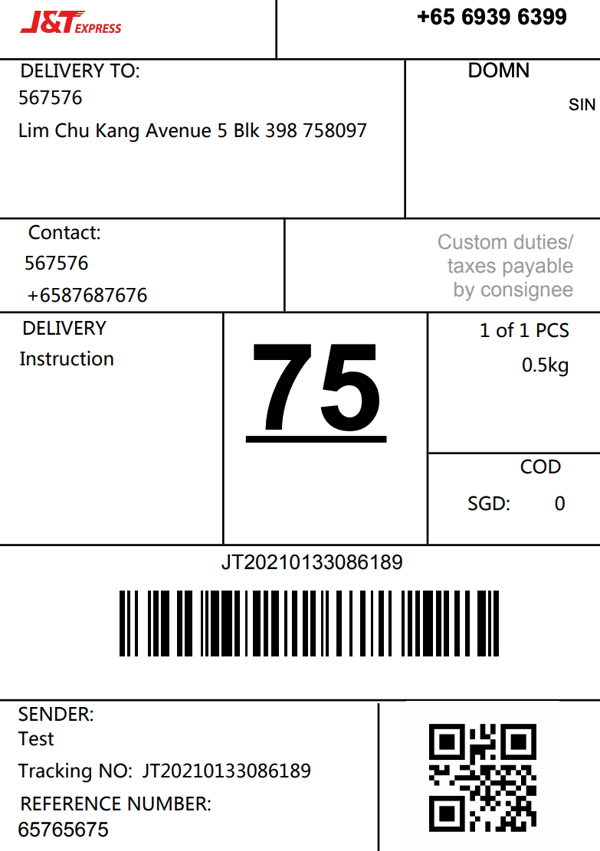 J&T Express airway bill