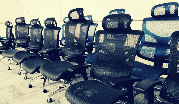 office chairs seen during a storage site survey