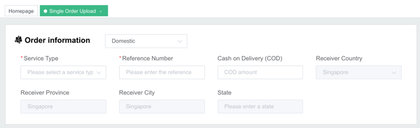 order details like cash on delivery, weight of item during shipping